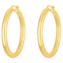 Roberto Coin Yellow Gold Hoop Earring 6740618AYER0