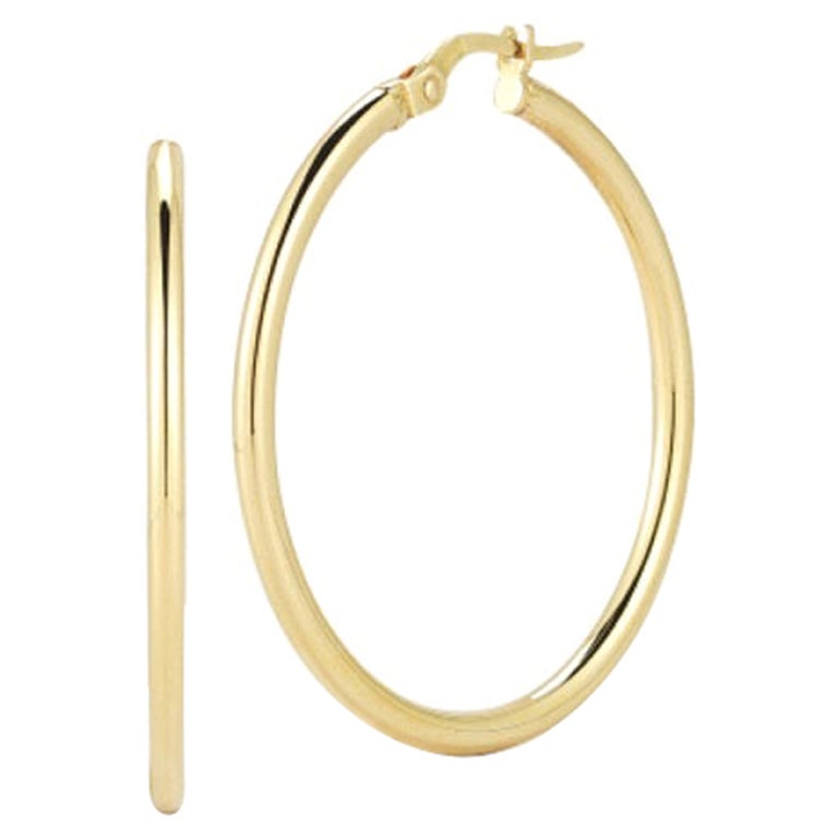 Roberto Coin Pendiente de aro de oro amarillo para mujer 556024AYER00