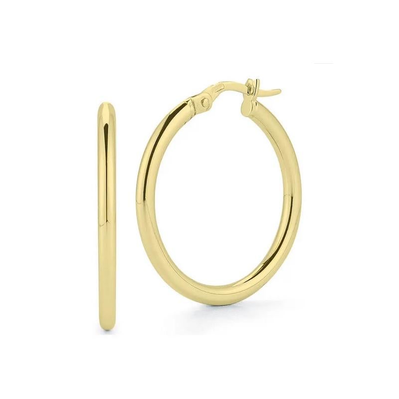 18k gold hoop earrings