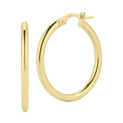 Roberto Coin Yellow Gold Ladies Hoop Earring 556025AYER00