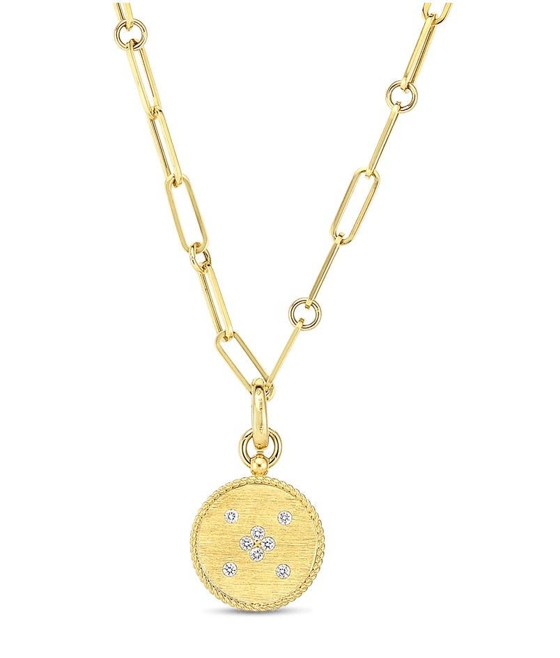 Women's Roberto Coin Yellow Gold Medallion Necklace 7773105AY19X