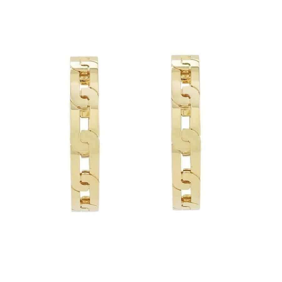Women's Roberto Coin Yellow Gold Navarra Small Hoop Earring 8883243AYER0 For Sale