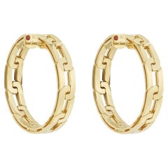 Roberto Coin Yellow Gold Navarra Small Hoop Earring 8883243AYER0