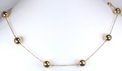 Roberto Coin Yellow Gold Necklace with Gold Balls