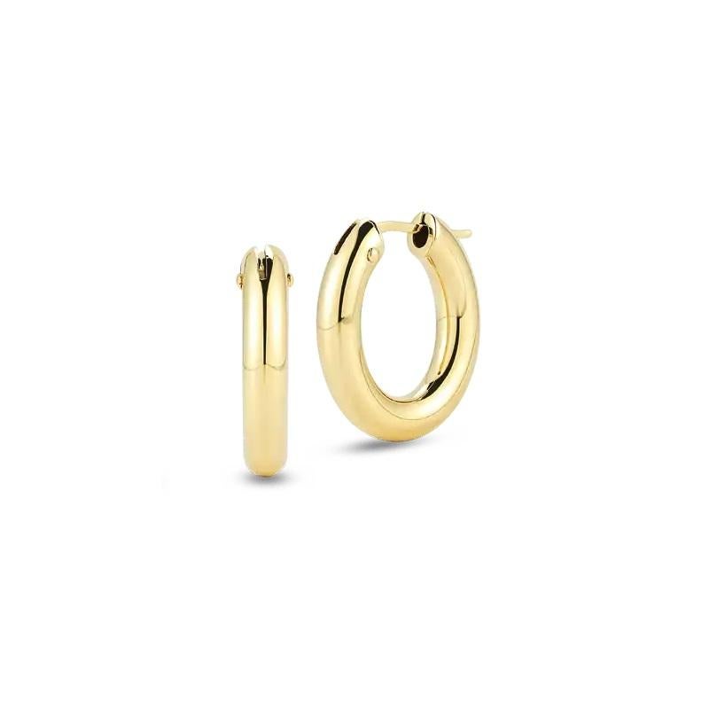Roberto coin 18k Yellow Gold Oval Hoop Earring
18kt Gold
Dimension 17mm with Hinged Snap Post
210008AYER00
