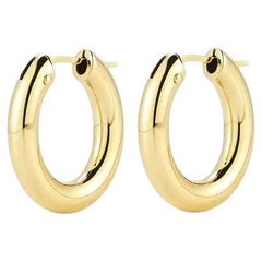 Roberto Coin Yellow Gold Oval Hoop Earring 210008AYER00