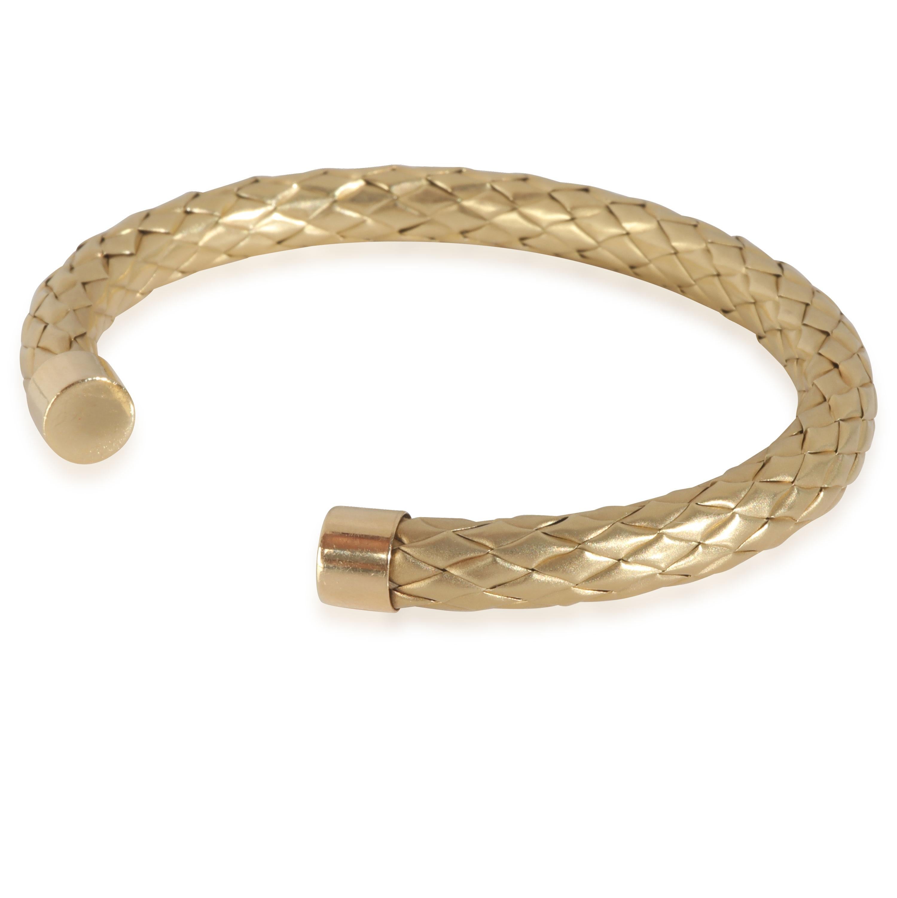 Roberto Coin Or Jaune  Bracelet manchette tissé satiné Pour femmes en vente