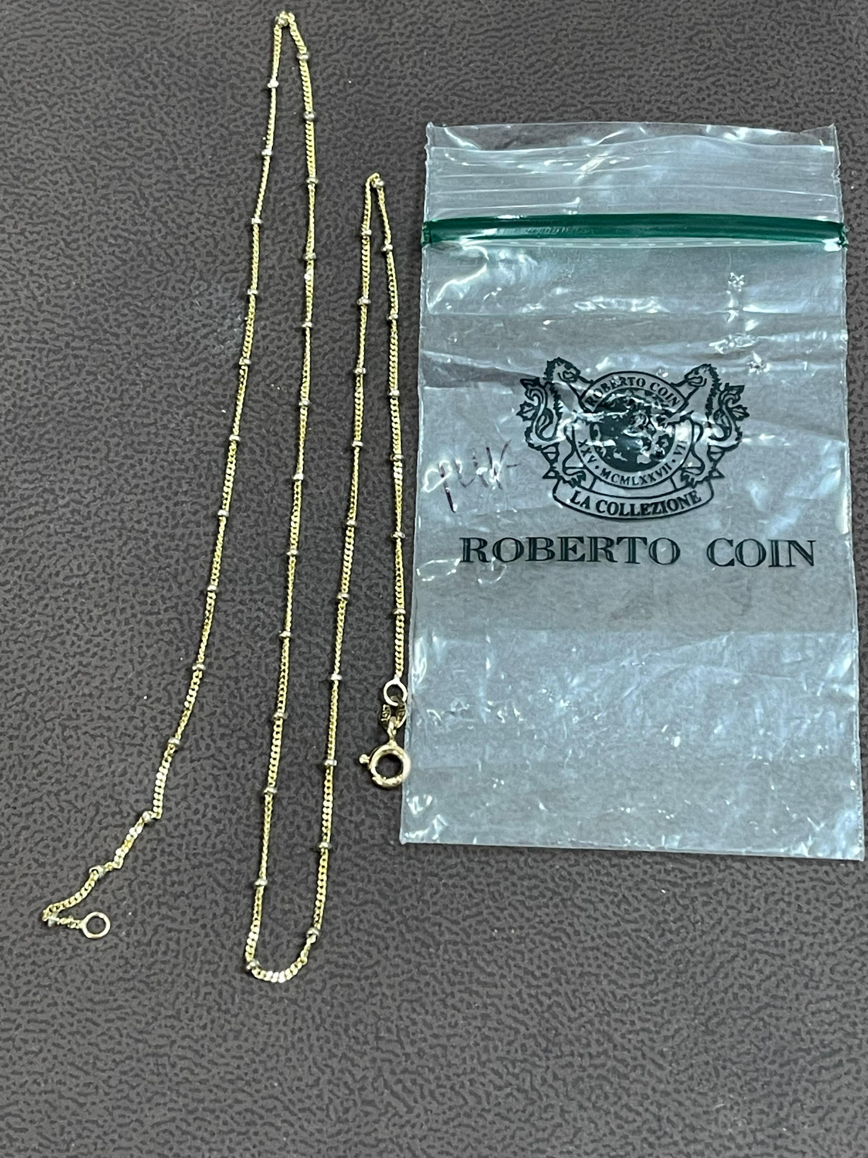 Roberto Coin Yellow Gold Station Necklace 14kt Yellow Gold In New Condition In New York, NY