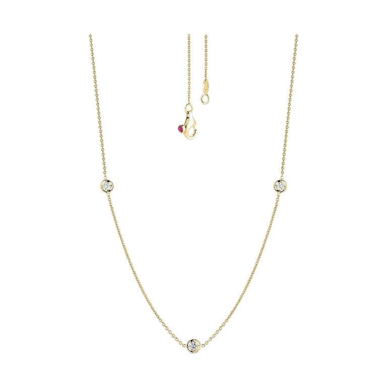 Roberto Coin Oro Amarillo tres Diamantes estación Collar 001317AYCHD0