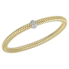 Roberto Coin Bracciale Primavera in oro giallo e bianco con diamanti 557183AJBAX0