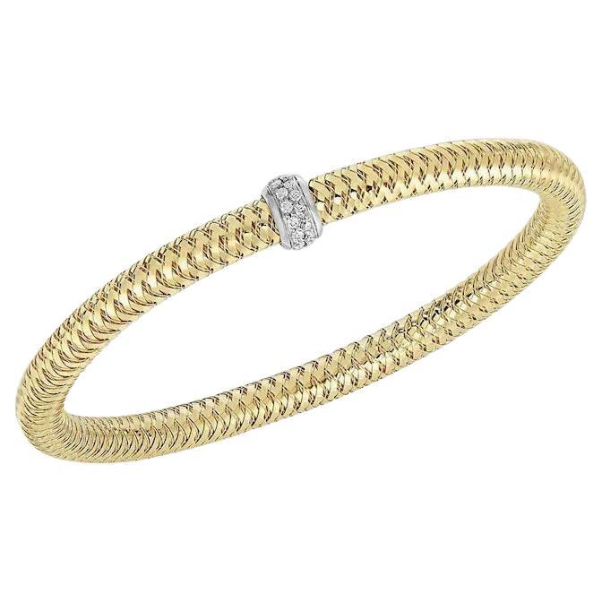 Roberto Coin Yellow & White Gold Primavera Diamond Bracelet 557183AJBAX0