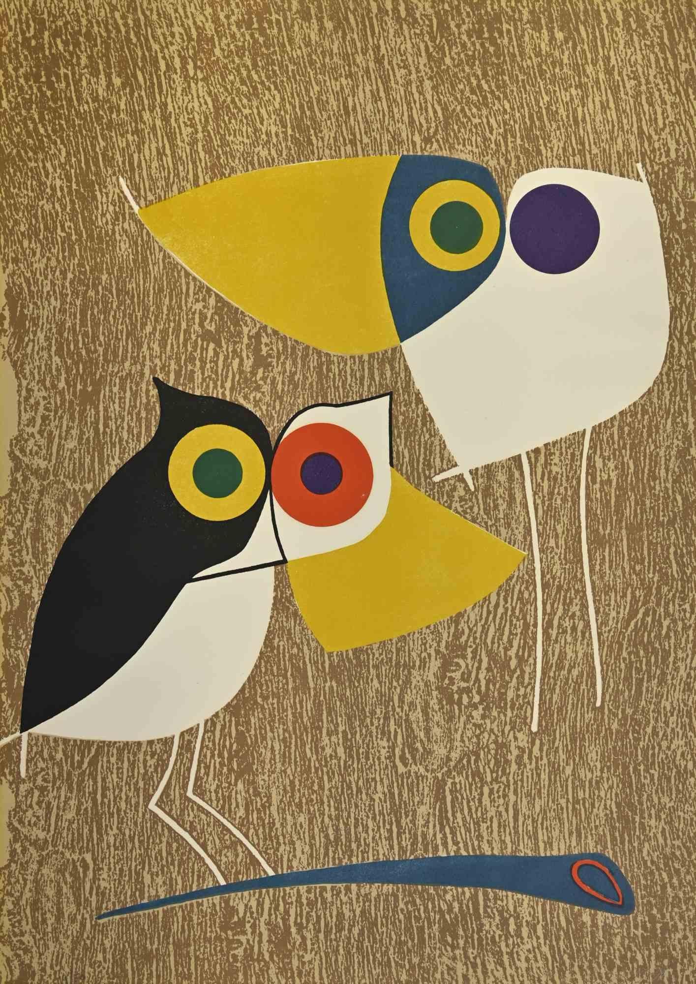 Litografia a colori su carta.

Firmato a mano e numerato.

Edizione di 19/50.

Timbro a secco "Il Torchio", Milano.

Ottime condizioni.