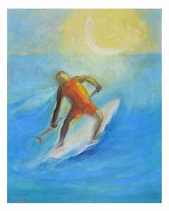 The Surfer - Drawing by Roberto Cuccaro - 2000s