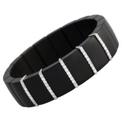 Roberto DeMeglio Bracelet en or blanc 18 carats avec diamants de 1,0 carat et céramique