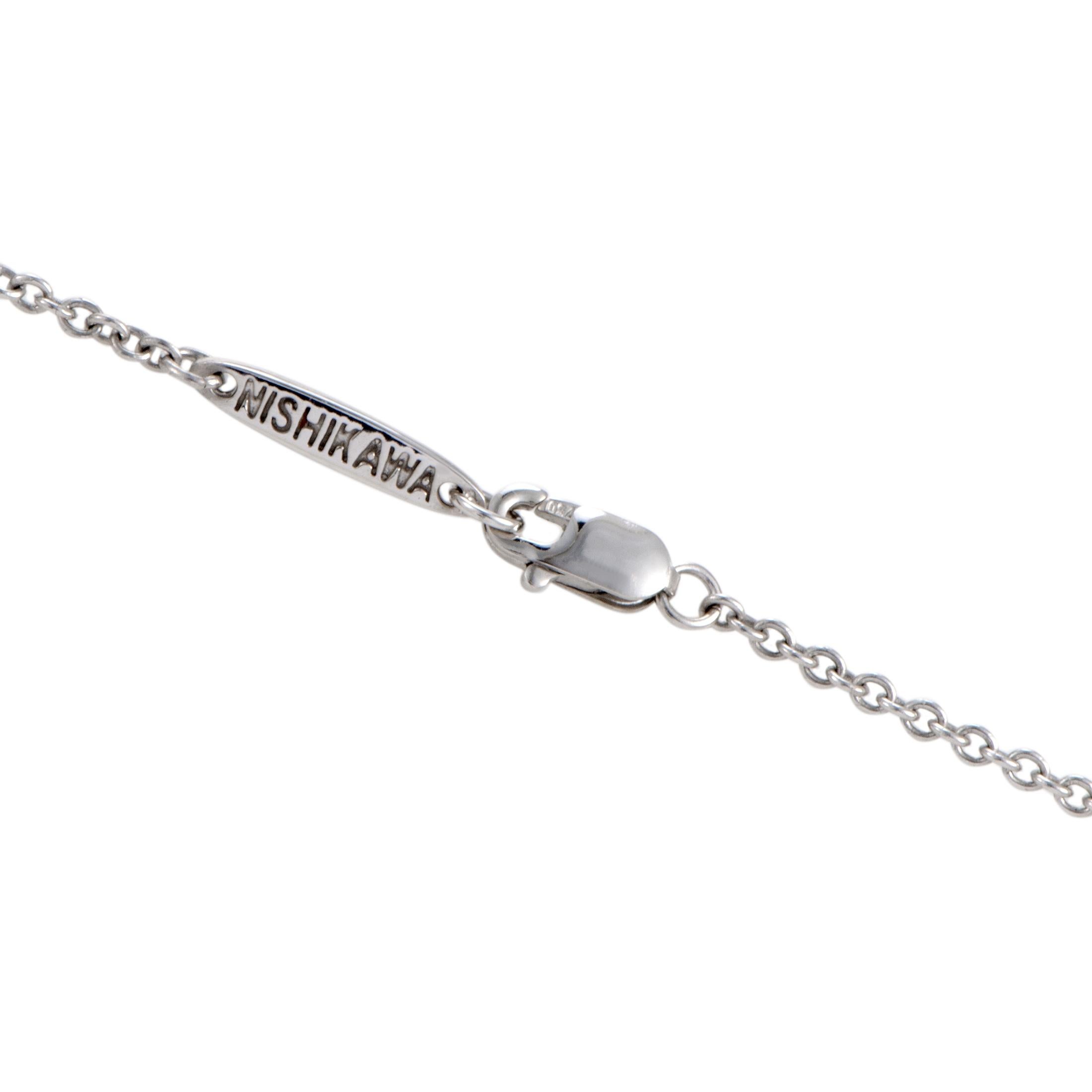 Roberto Demeglio 18 Karat Gold Diamonds and Pearl Chandelier Pendant Necklace In New Condition In Southampton, PA