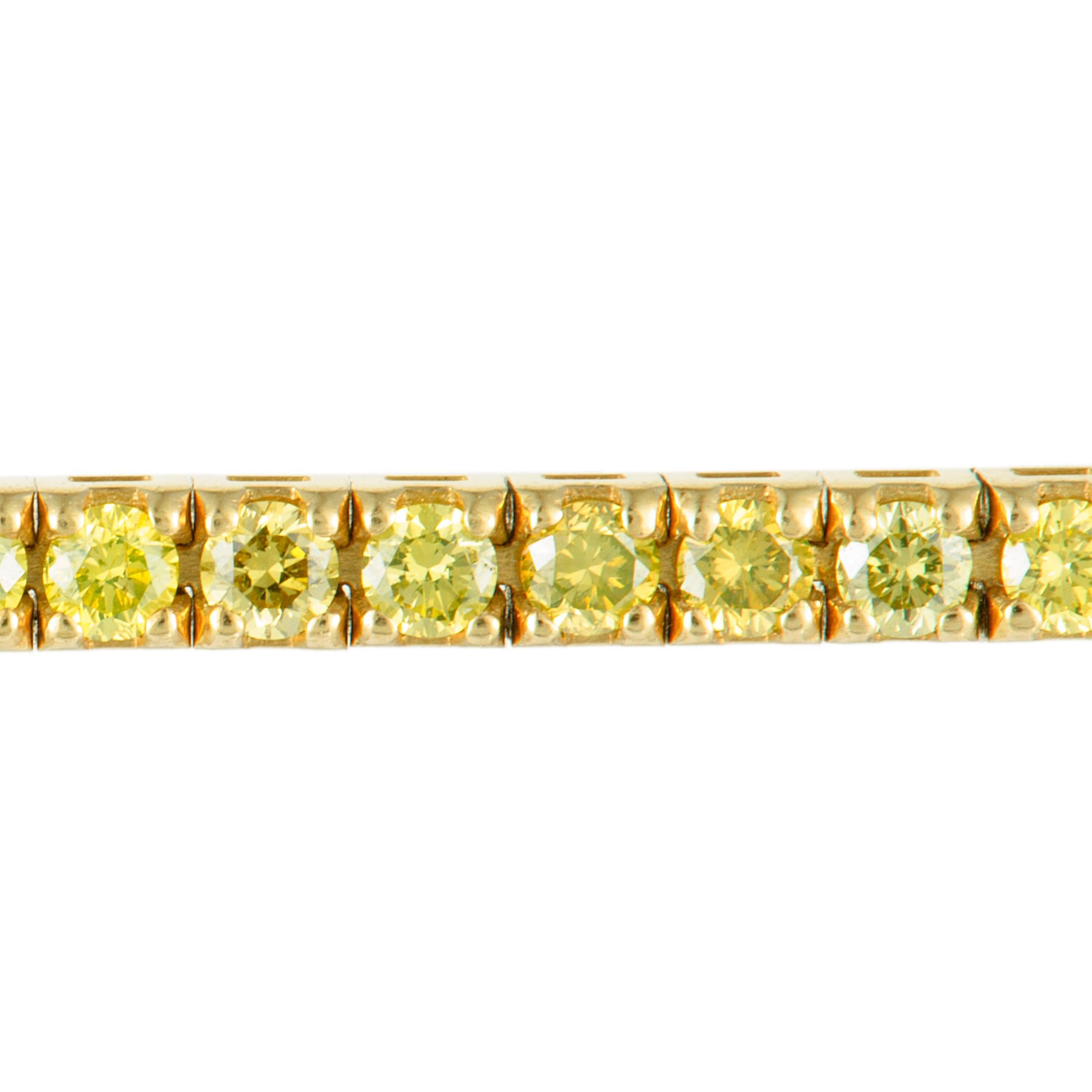 thin diamond tennis bracelet yellow gold
