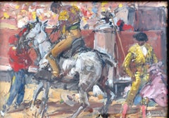 Bullfighting-Szene Gouache auf Papier