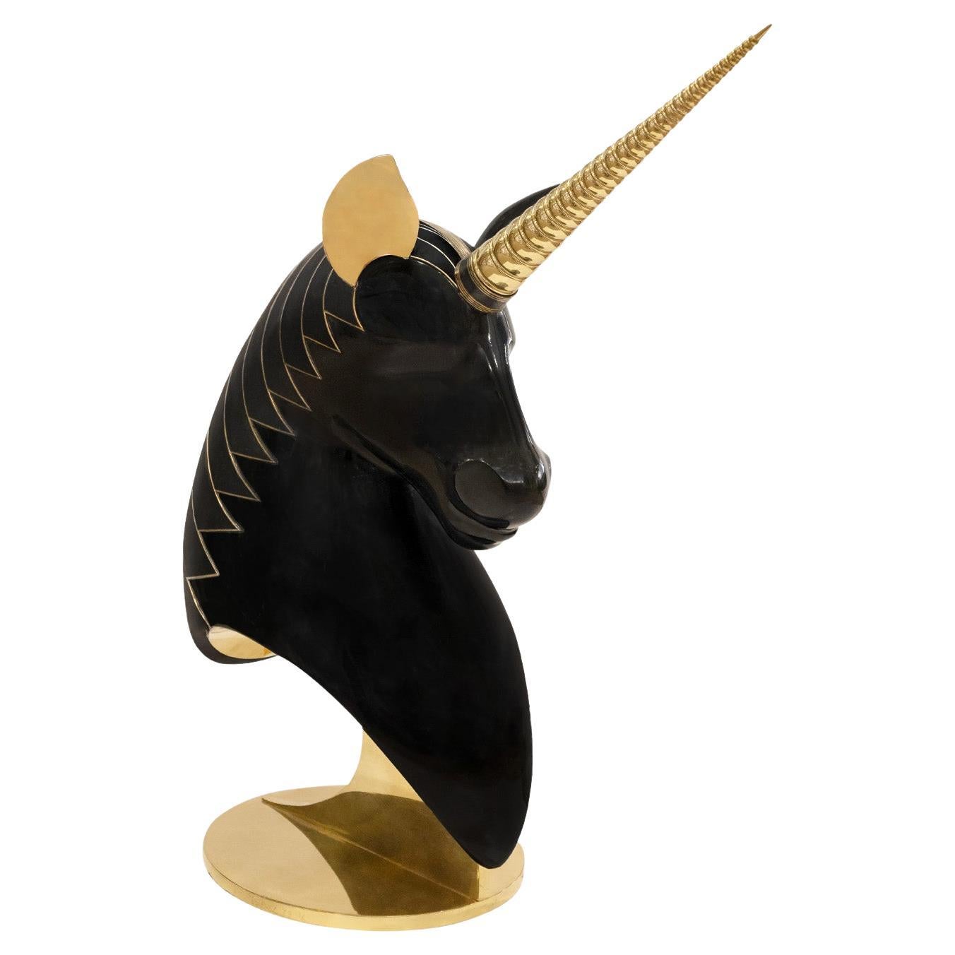 Roberto Estevez Increíble escultura grande de unicornio 1979 (Firmada y numerada)