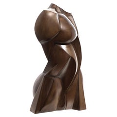 Roberto Estevez - Torse monumental stylisé en glaçure des années 1980