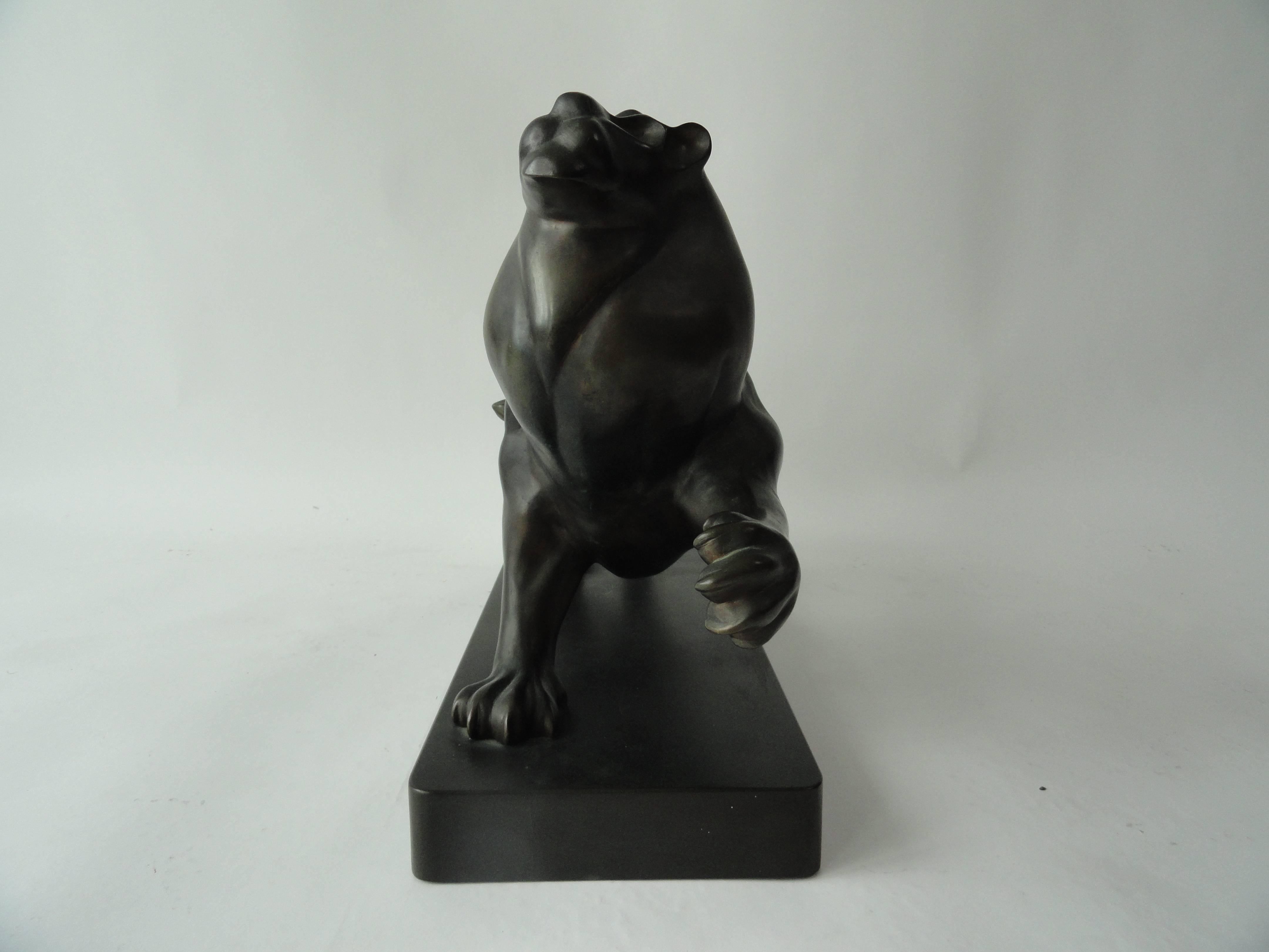 American Roberto Estevez, Signed, Lion in Bronze For Sale