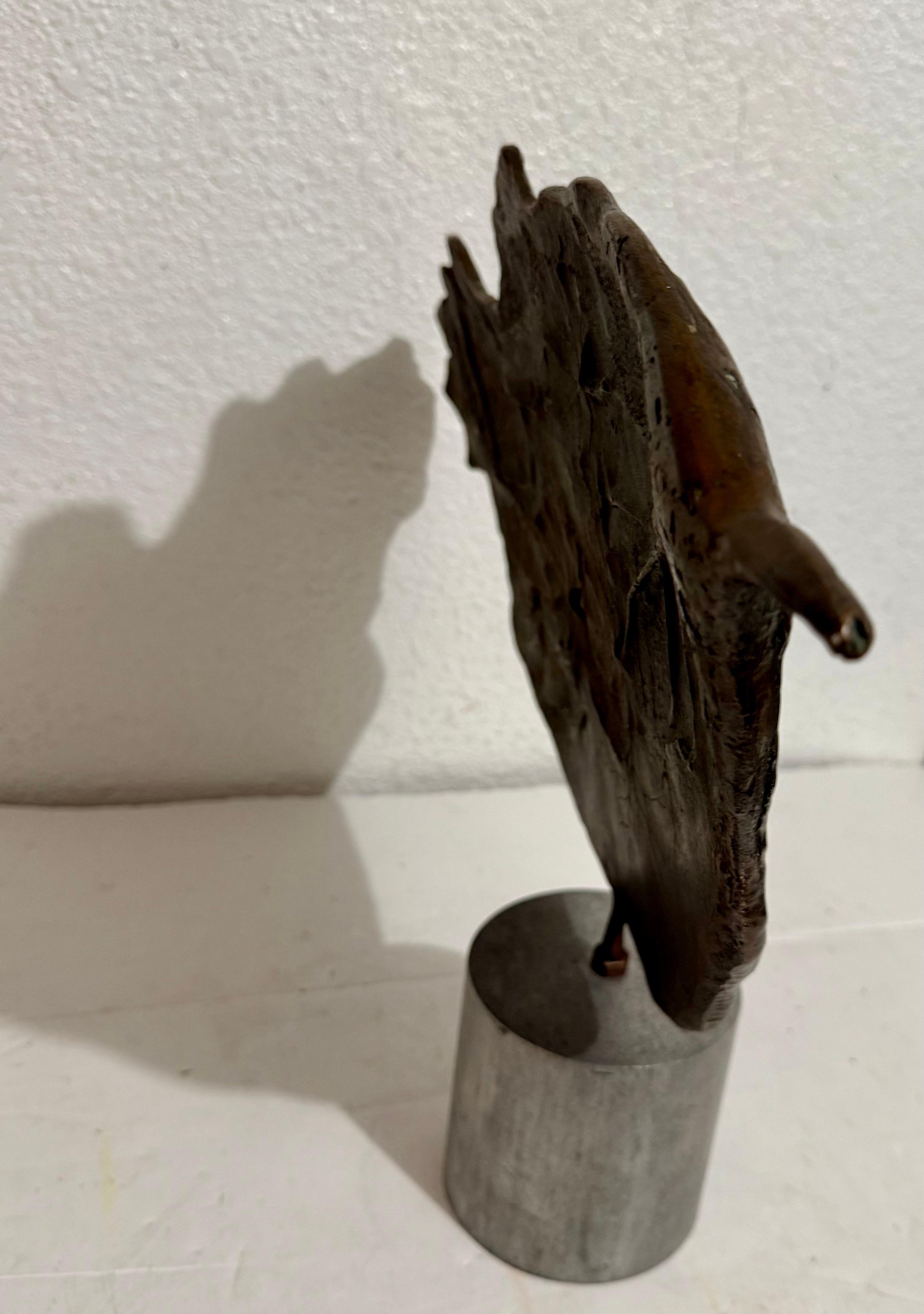 Grand bronze moderniste latino-américain abstrait du maître cubain Roberto Estopinan en vente 3