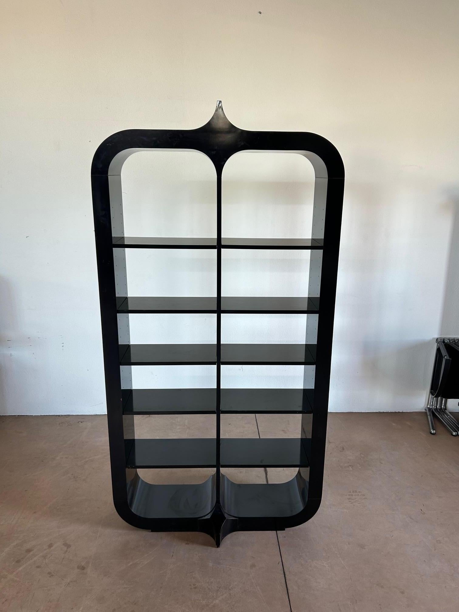 Italian Roberto Fallani Bookshelf for Pierre Cardin, Italy, 1970s For Sale