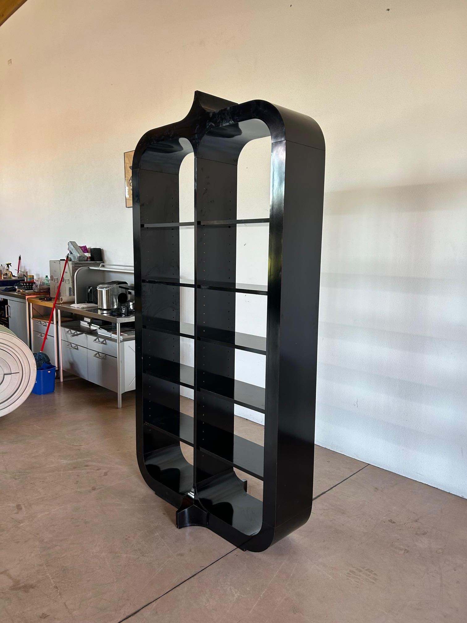 Roberto Fallani Bookshelf for Pierre Cardin, Italy, 1970s In Good Condition For Sale In Padova, IT