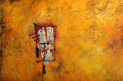 Si Accose Di Lui, Oil Painting on Burlap by Roberto Fantini