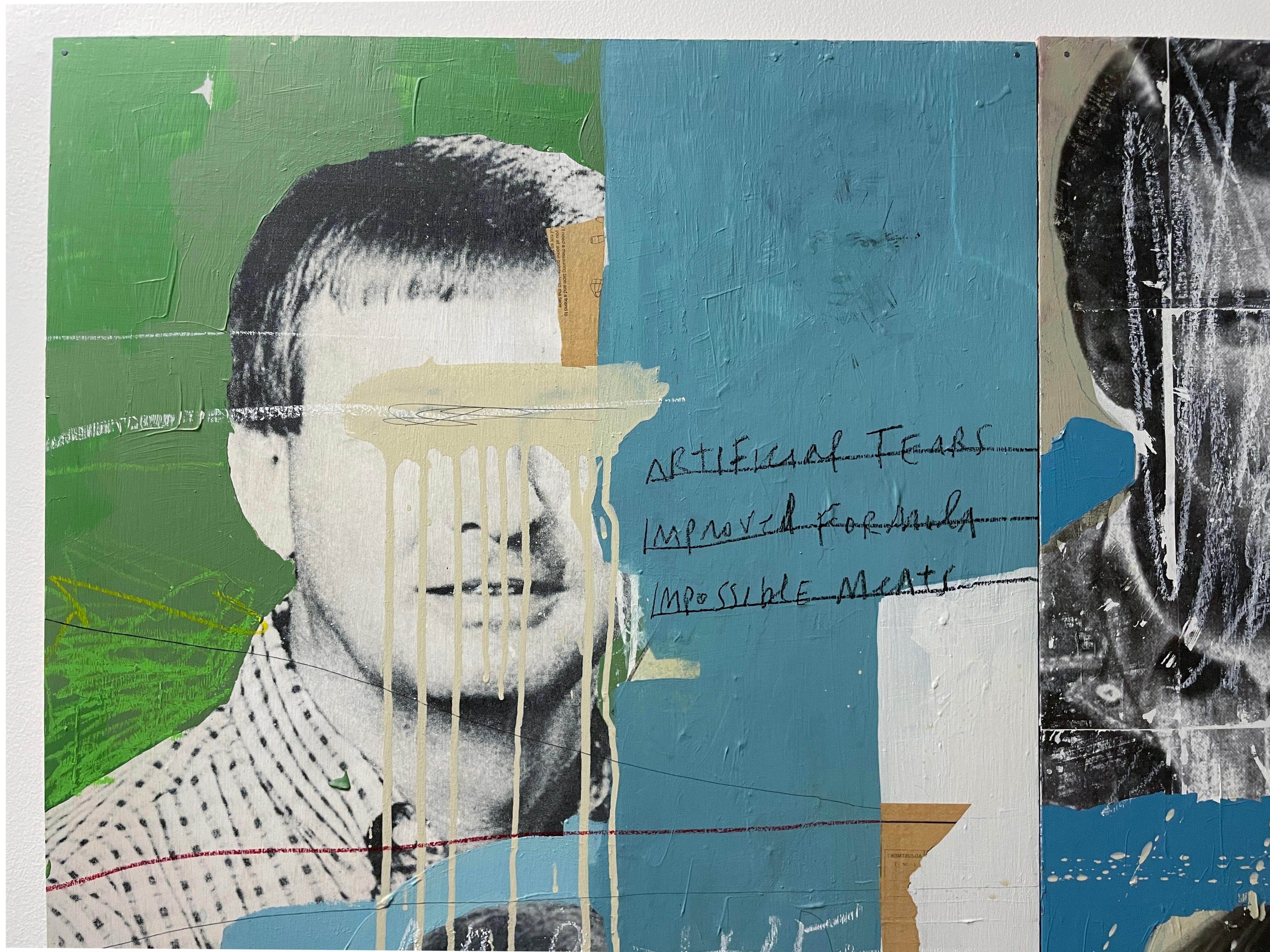 ¿Ya hemos llegado?, Técnica mixta sobre madera - Art Arte pop de Roberto Fonfria