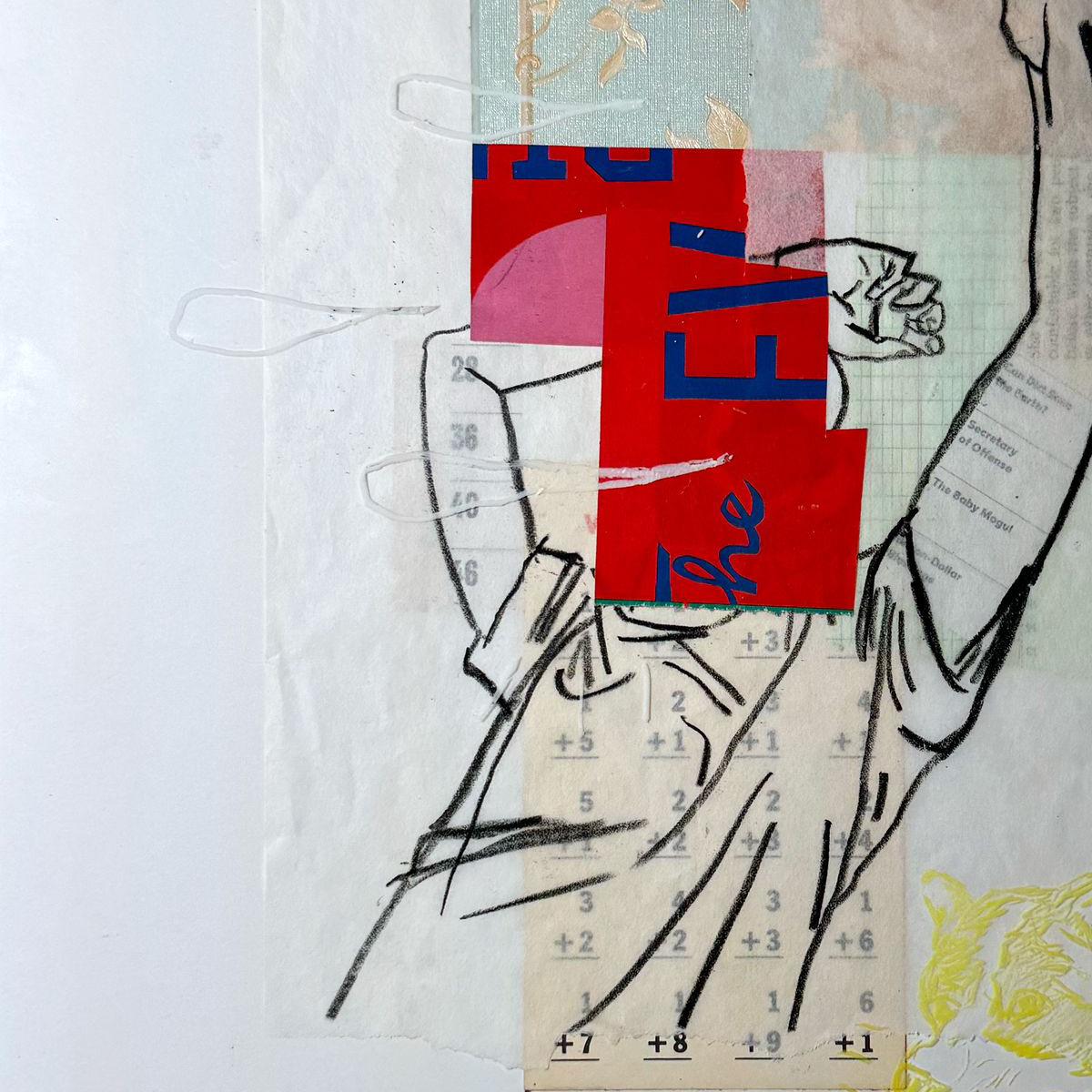 Ricordi d'infanzia del bambino Nathaniel, 2024 di Roberto Fonfría
Collage a tecnica mista (pennarello di porcellana, pellicola di poliestere da archivio, punti metallici) su carta Bristol acid free
Dimensioni dell'immagine: 17 pollici. H. H. x 14
