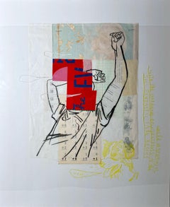 Ricordi d'infanzia del bambino Nathaniel. Collage a tecnica mista