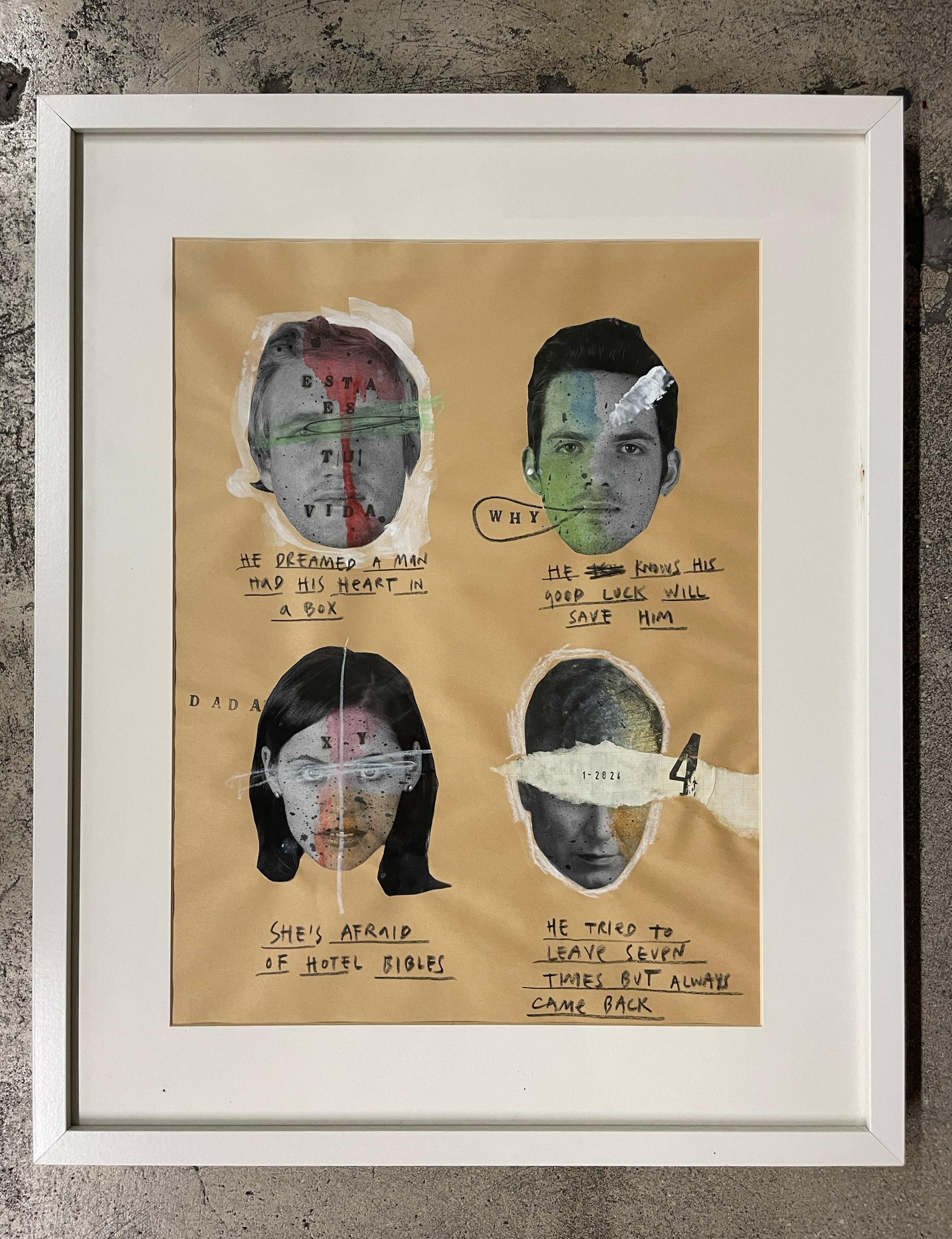 Chiudere prima di colpire III. Ritratti astratti a tecnica mista su carta - Art Pop Art di Roberto Fonfria