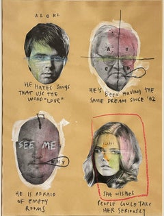 Close Before Striking V. Abstrakte Porträts in Mischtechnik auf Papier