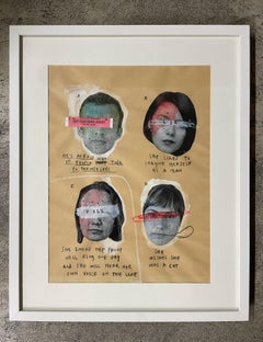 Close Before Striking X. Ritratti astratti a tecnica mista su carta