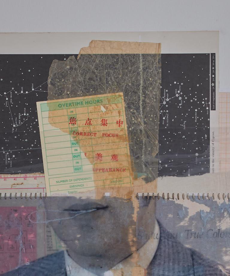 Correct Focus, Mixed Media Collage Portrait For Sale 1