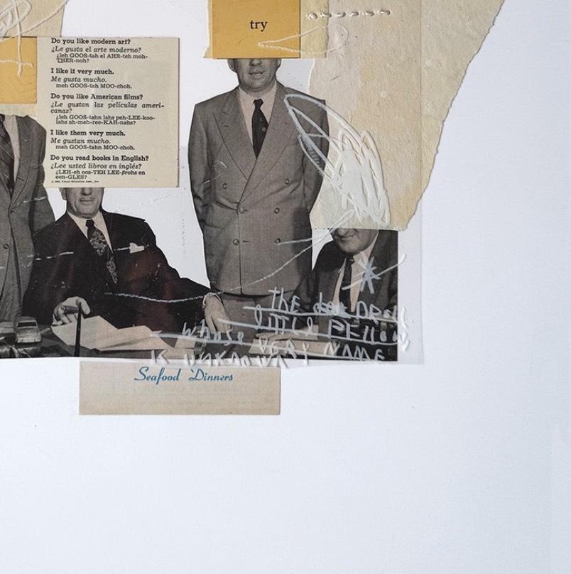 ¿Te gusta el arte moderno? y papá era dadaísta corporativo. Collage de técnica mixta en venta 2
