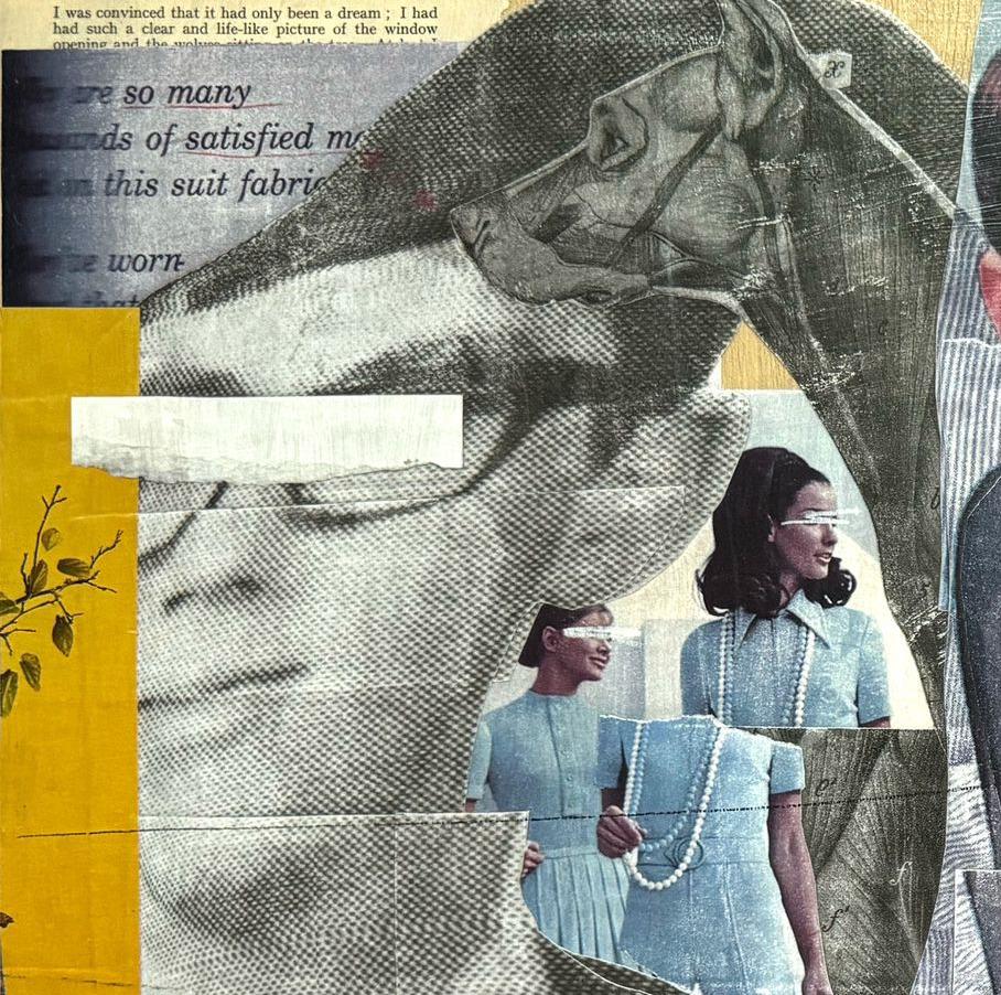 Hunde (wir waren alle), 2024 von Roberto Fonfría
Mixed Media Collage (Acrylgel) auf Holzplatte
Bildgröße: 16 Zoll. H x 24 in. W
Ungerahmt
Schiffe flach
---------------------------

Eine Collage lebt dank der neugierigen Hände, die bestimmte Stücke
