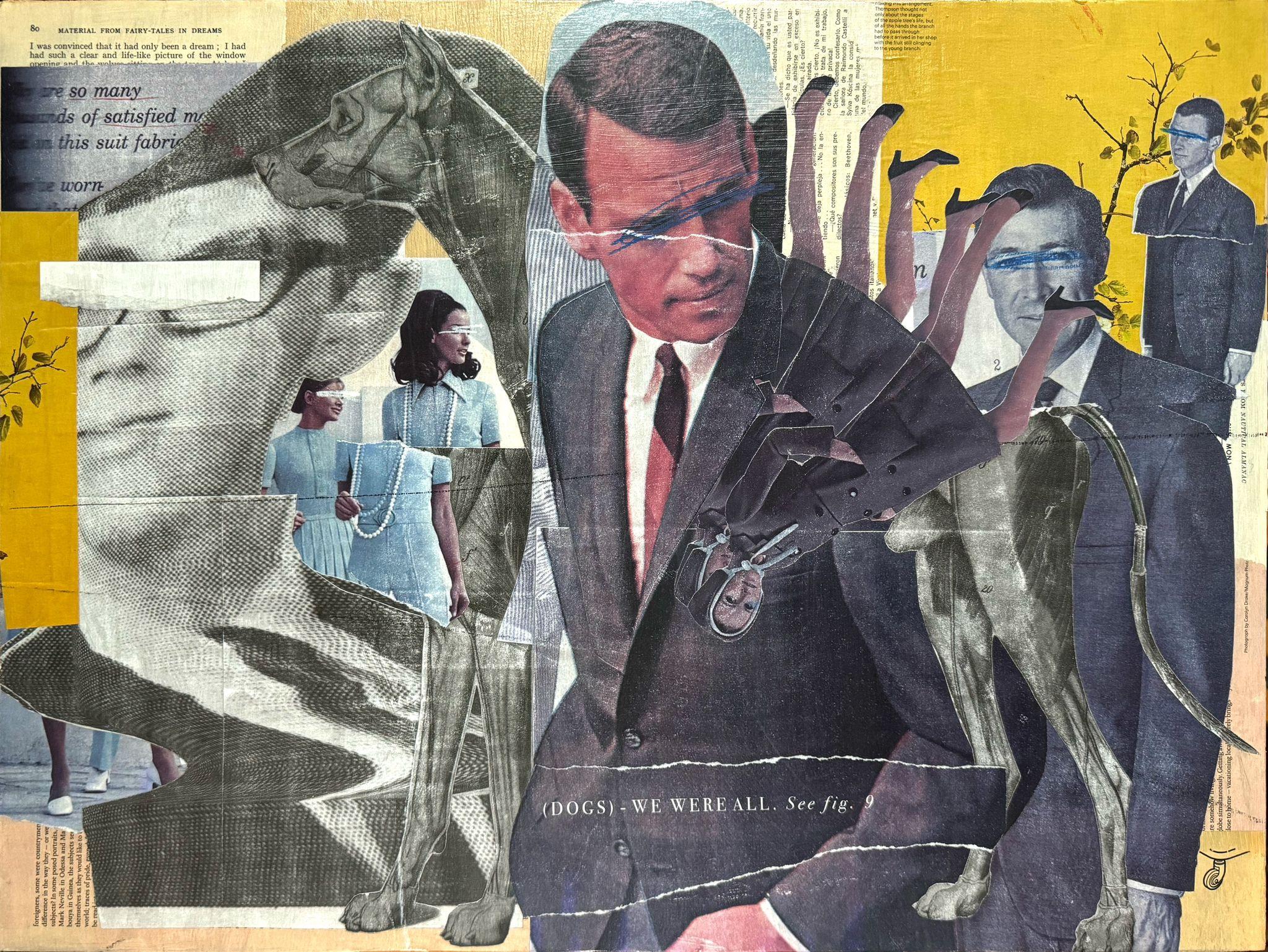 Hunde ( wir waren alle). Gemischte Medien-Collage – Art von Roberto Fonfria