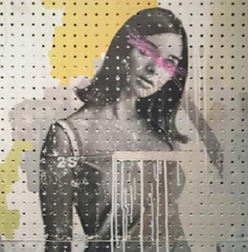 La liebre pretendiente, 2013
Acrílico, grafito, pastel al óleo y papel & se transfieren sobre tablero de clavijas de madera templada
Tamaño de la imagen: 47,6 pulg. H x 48 pulg. W
Mezclar medios
Único en su