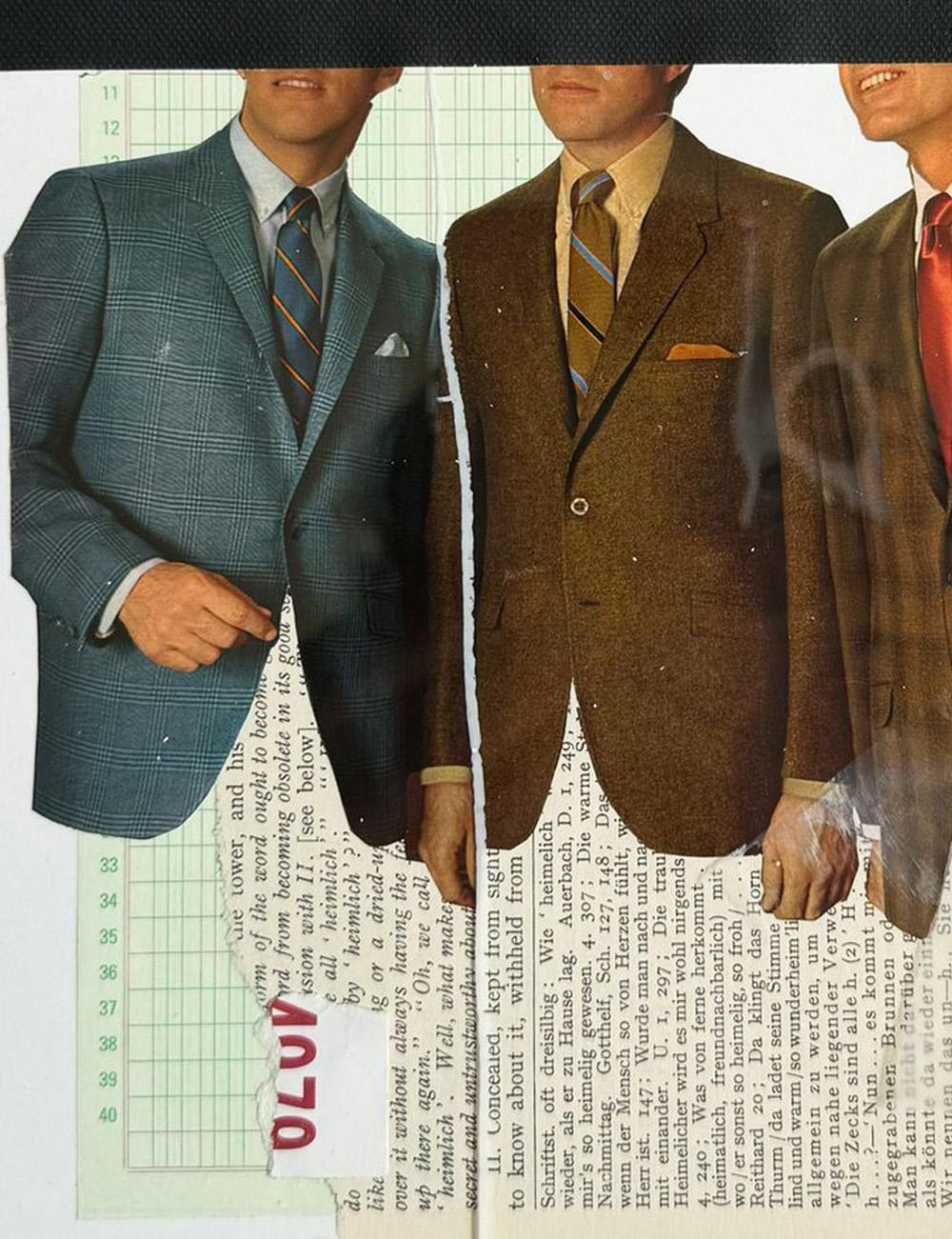 Ilusiones del Pliegue Presidencial. Enmarcado. Collage de técnica mixta en venta 1