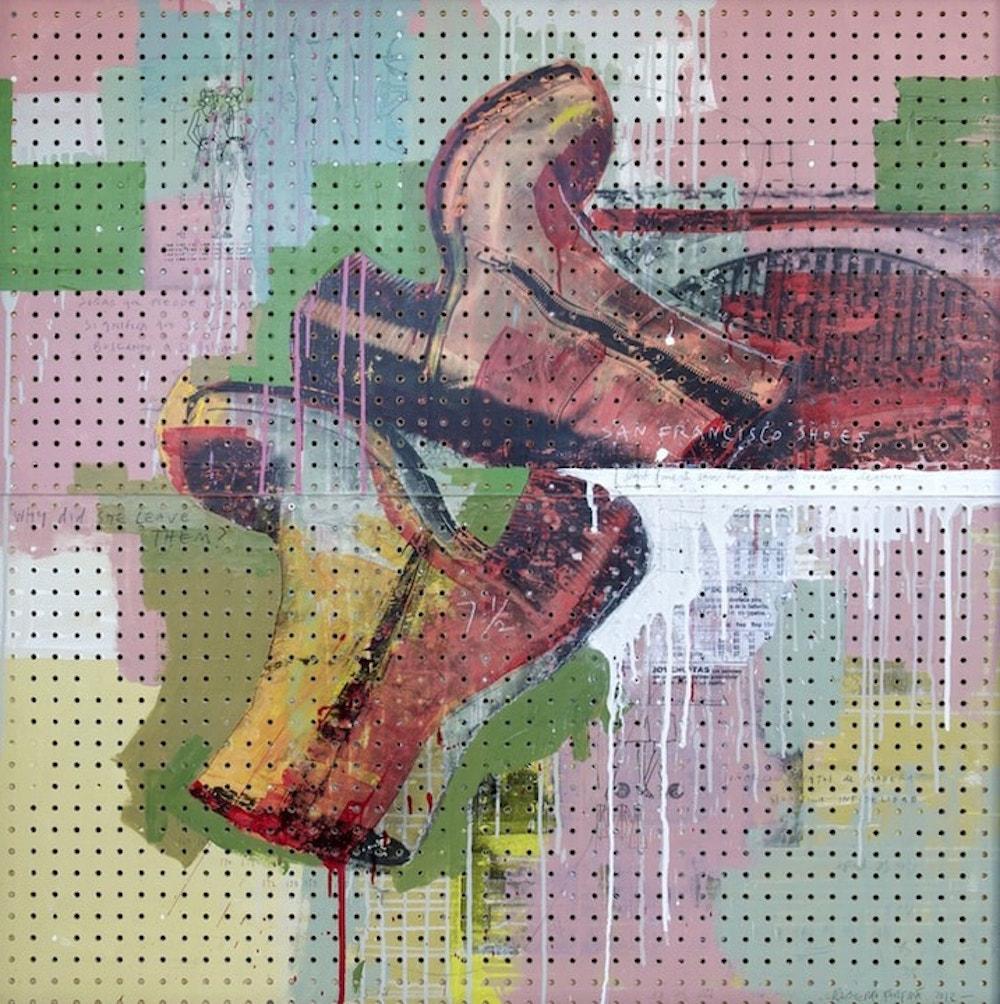 San Francisco shoes. Mixed Media. Painting - Mixed Media Art by Roberto Fonfria