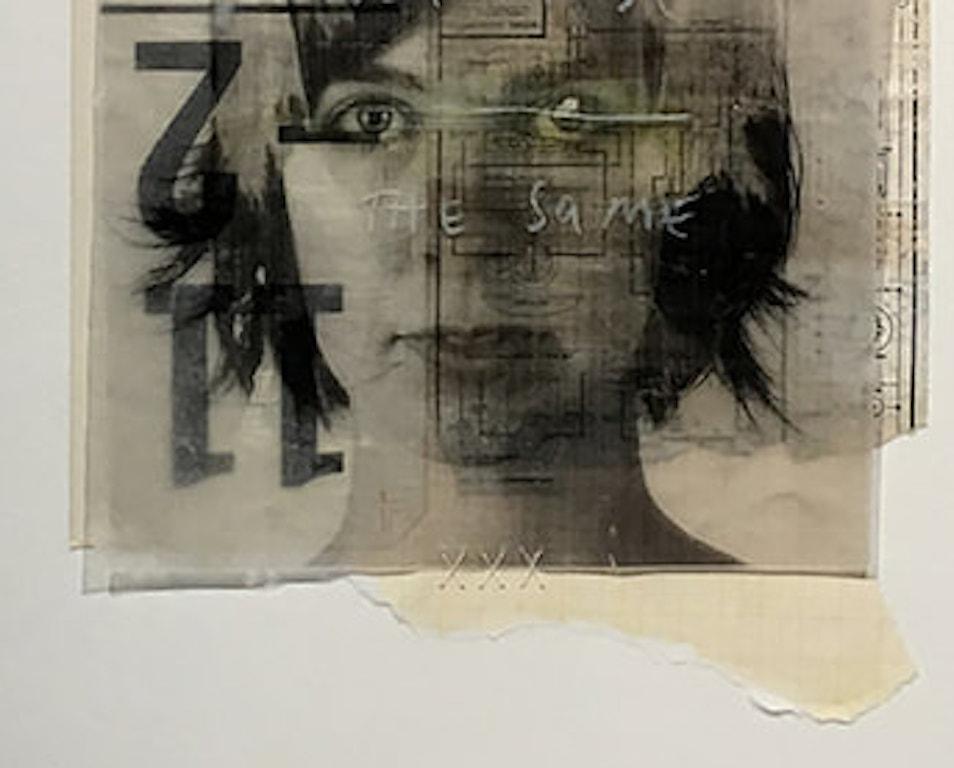 She Knew She Would Not Be The Same, Mixed Media Collage Portrait - Pop Art Photograph by Roberto Fonfria