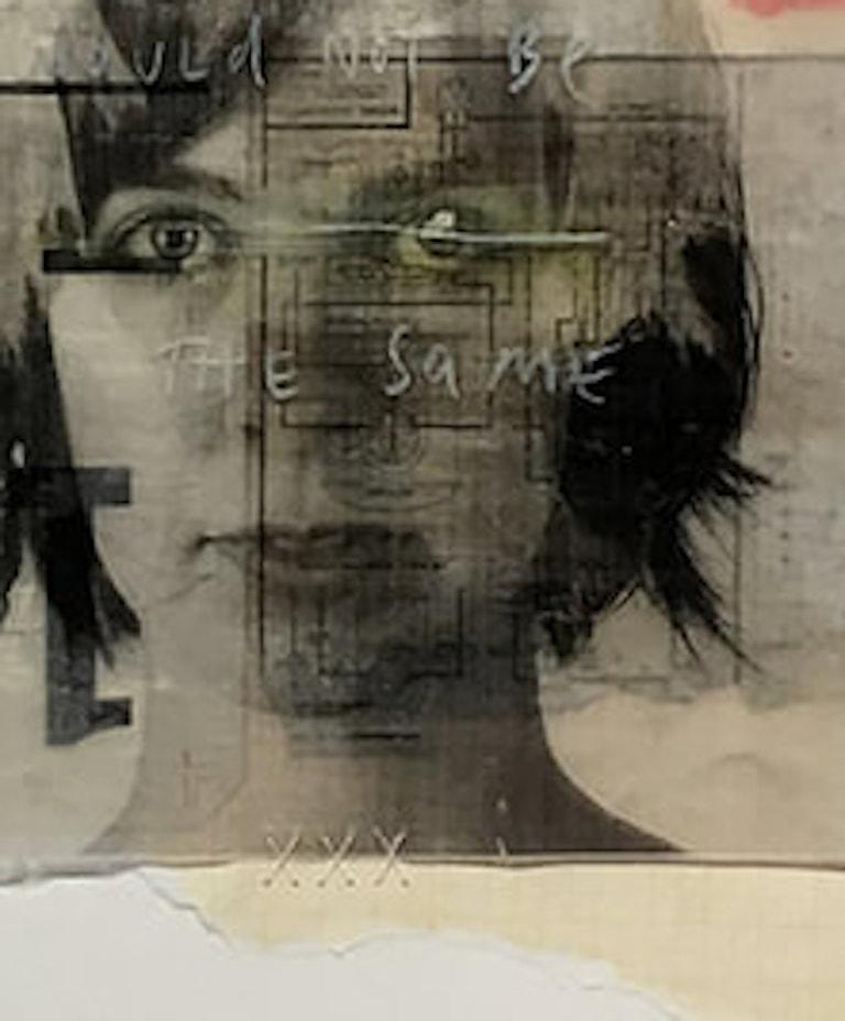 She Knew She Would Not Be The Same, Mixed Media-Collage-Porträt im Angebot 2