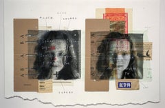 Soñar Con Pistola, Mixed Media Collage Portrait