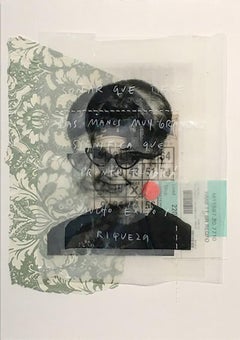 Soñar Que Tiene Las Manos Muy Grandes, Mixed Media Collage Portrait