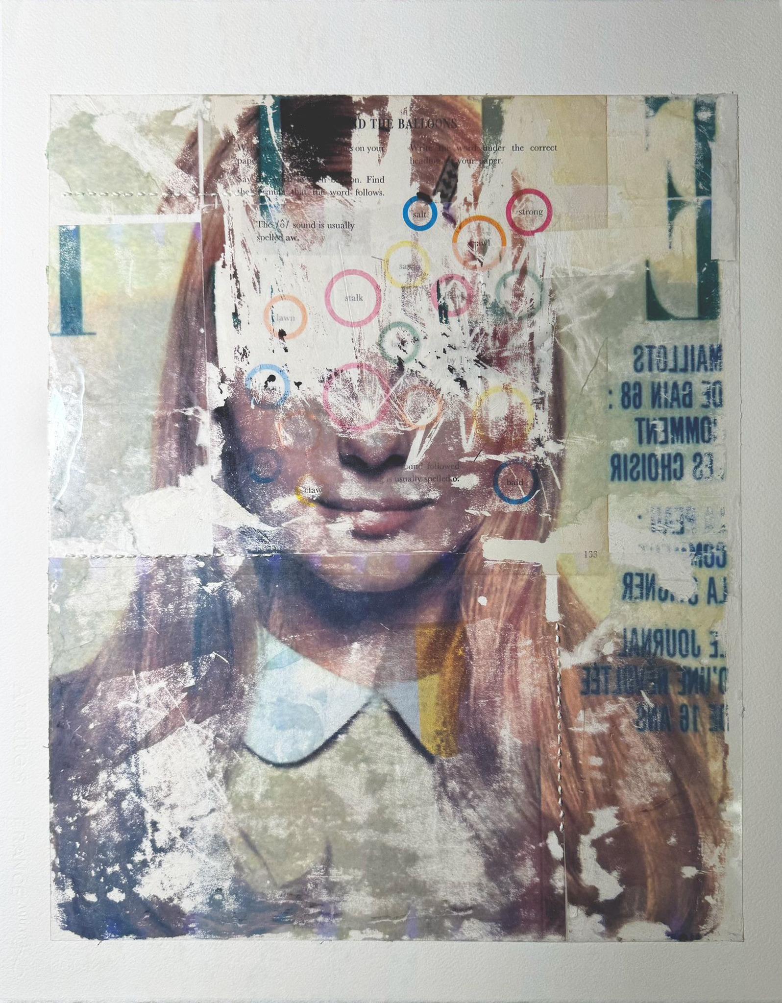 Pedina. Collage a tecnica mista