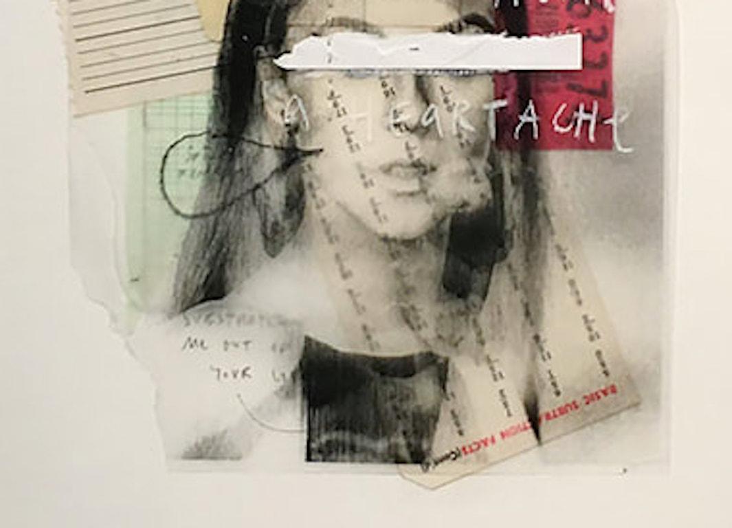 In Every Dream Home a Heartache, Mixed Media Collage Portrait For Sale 1