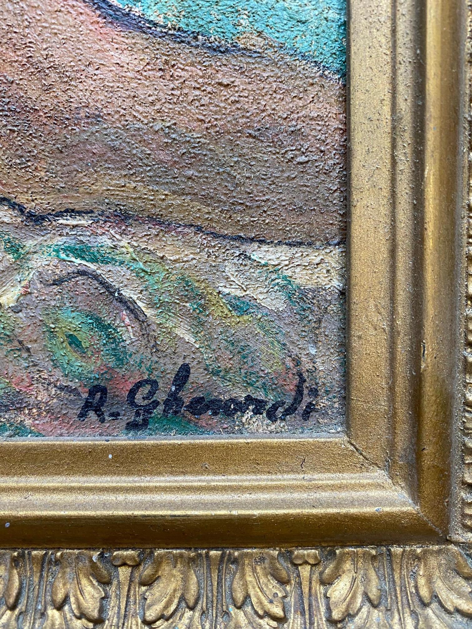 Desnudo visto de espaldas de Roberto Gherardi - Óleo sobre lienzo 22x34 cm en venta 5