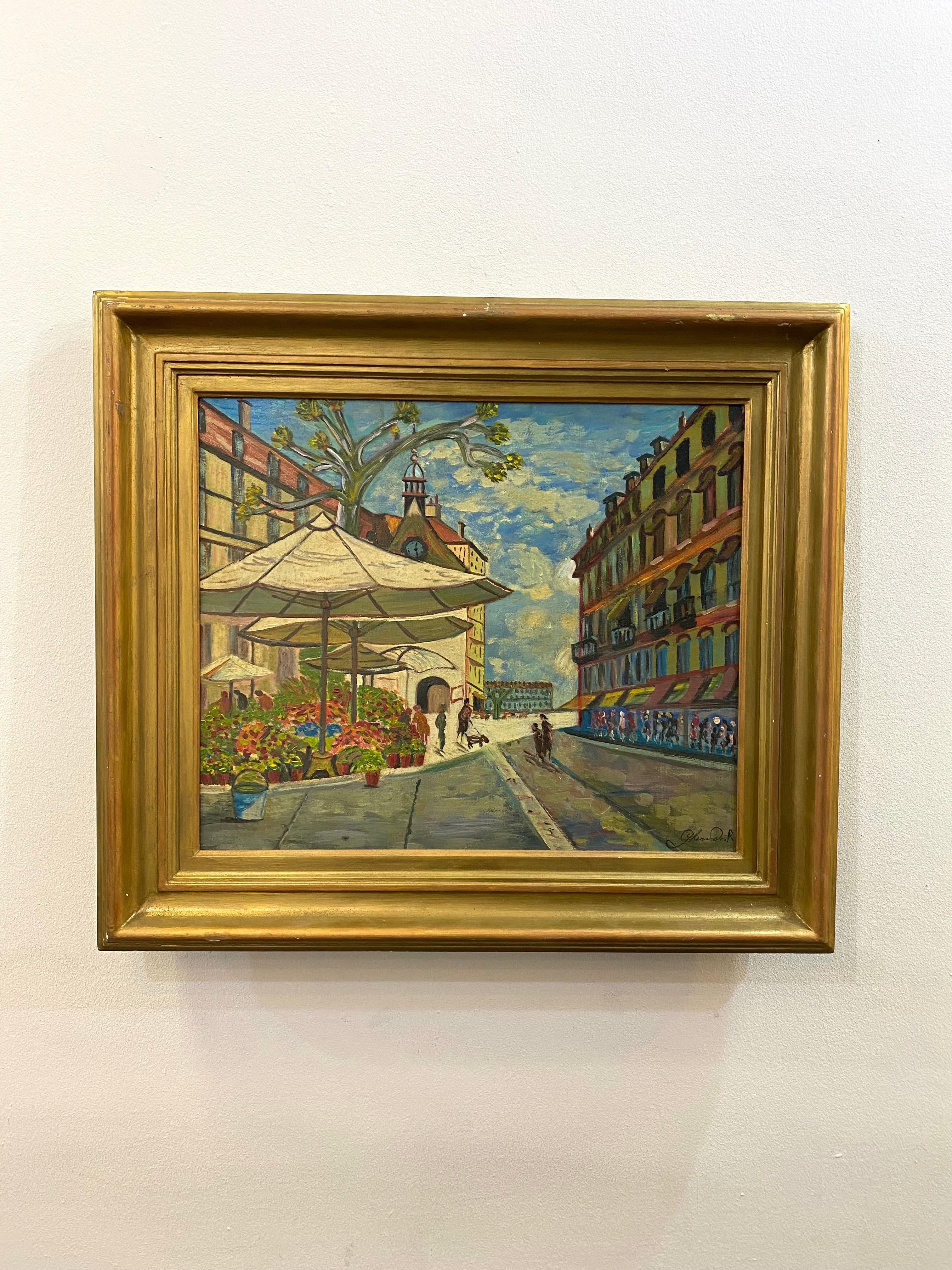 Place du Molard, Geneva - Painting de Roberto Gherardi