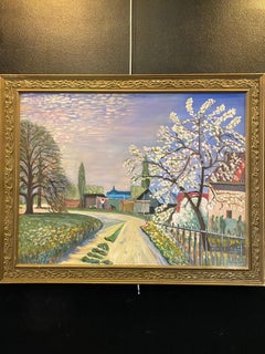 Printemps à la Belotte de Roberto Gherardi - Huile sur toile 57x76 cm